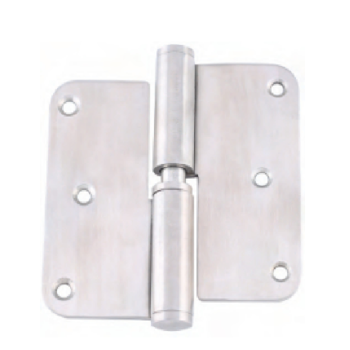 854RC – Mild Steel Radius Corner Hinges (Handed, Cranked Knuckle, Lift-Off)
