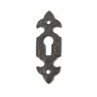 Black Antique Ornate Escutcheon – Open Keyhole