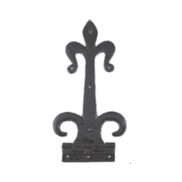 Black Antique Fleur-de-Lys Hinge