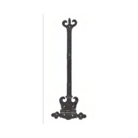BLACK ANTIQUE ORNATE CORONET HINGE