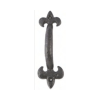 BLACK ANTIQUE PULL HANDLES(FLEUR -DE- LYS PULL HANDLE)