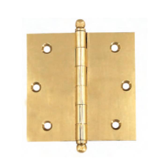 Brass Square Butt Hinges with Dome Head Pin