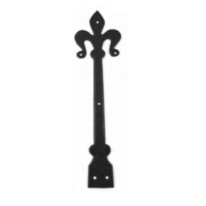BLACK ANTIQUE FLEUR - DE - LYS HINGE FRONT