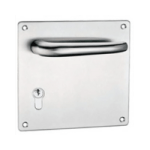 Stainless Steel Pull Handle on Square Plate