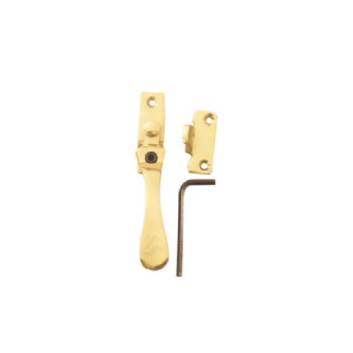 BRASS VICTORIAN CASEMENT FASTENER LOCKING