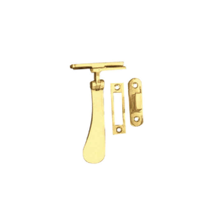 BRASS VICTORIAN CASEMENT FASTENER HOOK & MORTICE
