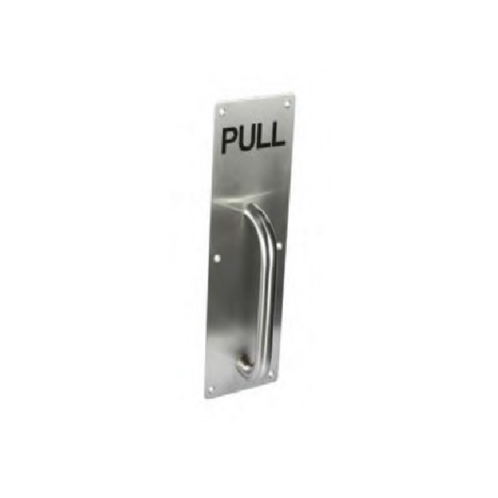 STAINLESS STEEL PULL HANDLE ON PLATE