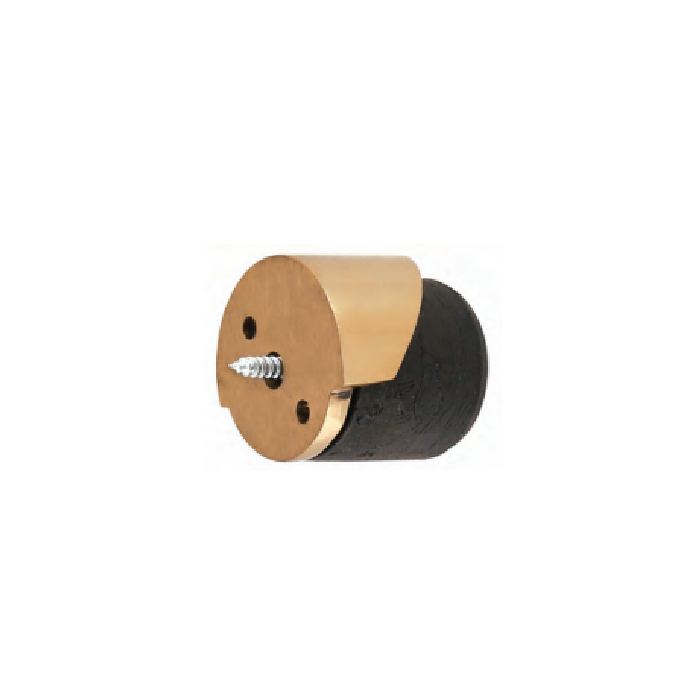 G-WM804 - BRASS ROUND SHIELDED DOOR STOP