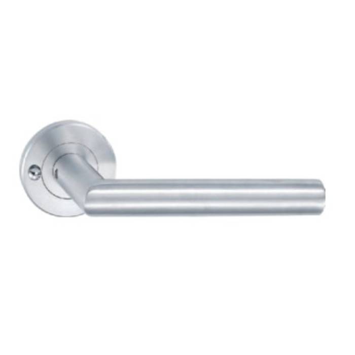 STAINLESS STEEL MITRED LEVER HANDLE WITH PRIVACY FUNCTION