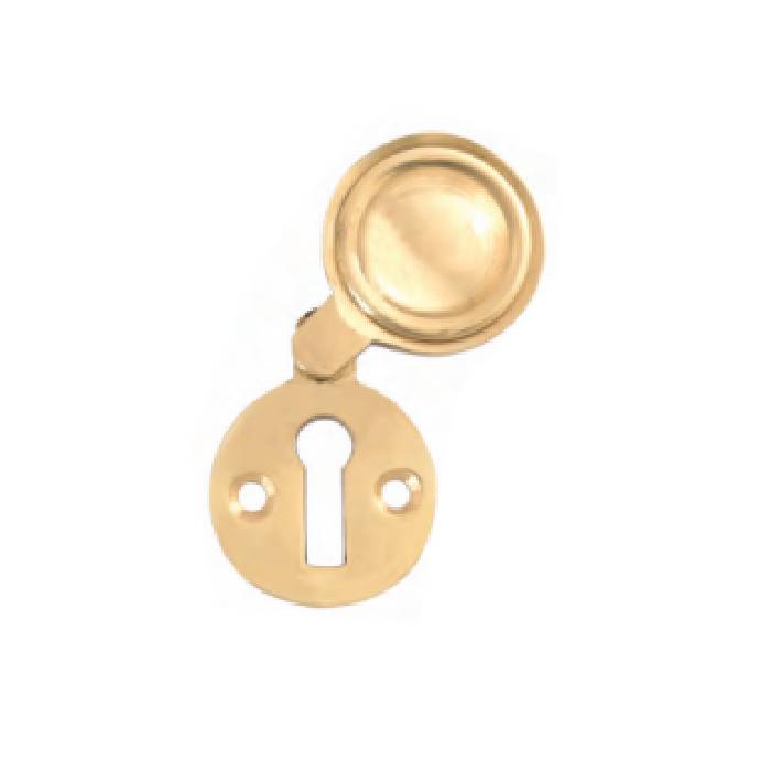 BRASS VICTORIAN COVERED ESCUTCHEON